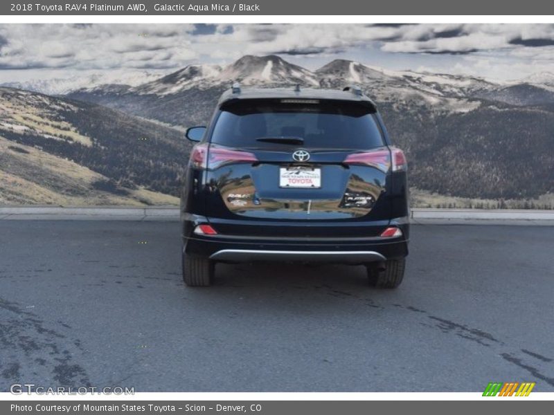 Galactic Aqua Mica / Black 2018 Toyota RAV4 Platinum AWD