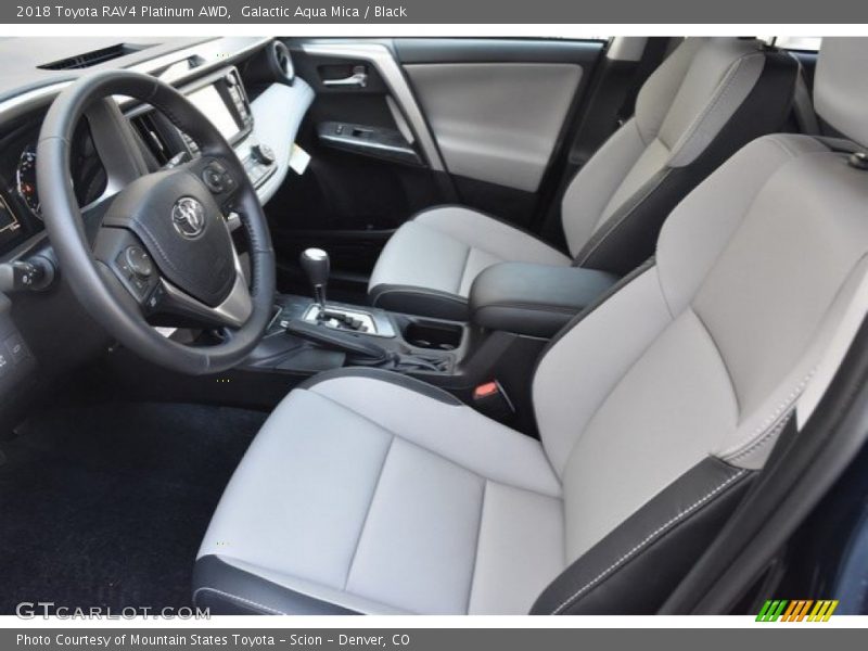 Galactic Aqua Mica / Black 2018 Toyota RAV4 Platinum AWD