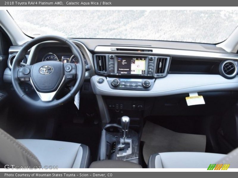 Galactic Aqua Mica / Black 2018 Toyota RAV4 Platinum AWD