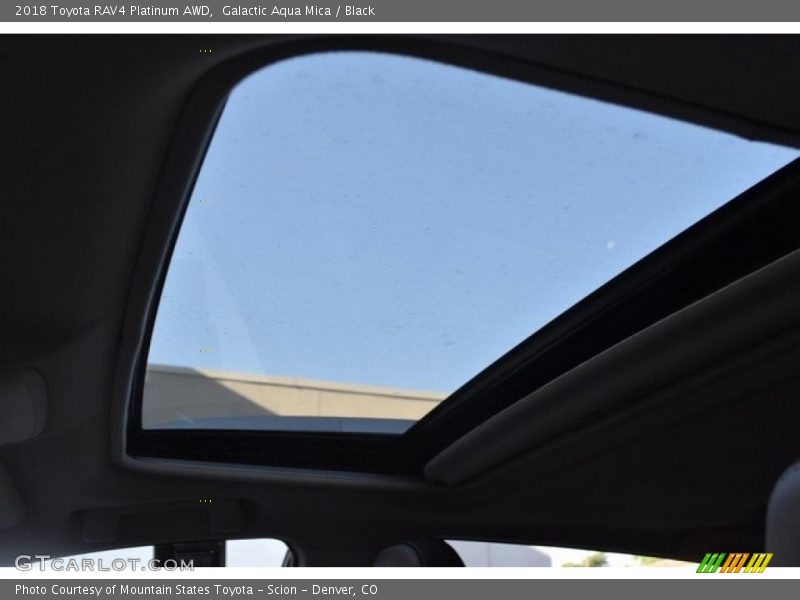 Galactic Aqua Mica / Black 2018 Toyota RAV4 Platinum AWD