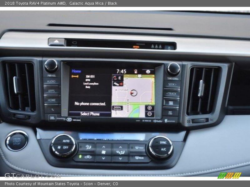 Galactic Aqua Mica / Black 2018 Toyota RAV4 Platinum AWD