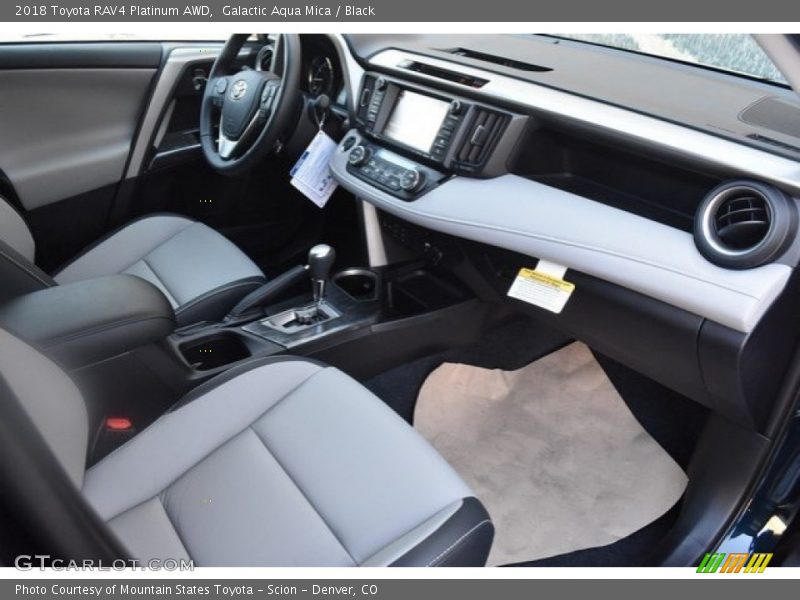 Galactic Aqua Mica / Black 2018 Toyota RAV4 Platinum AWD