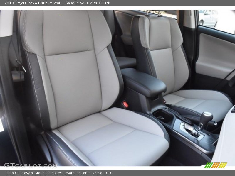 Galactic Aqua Mica / Black 2018 Toyota RAV4 Platinum AWD
