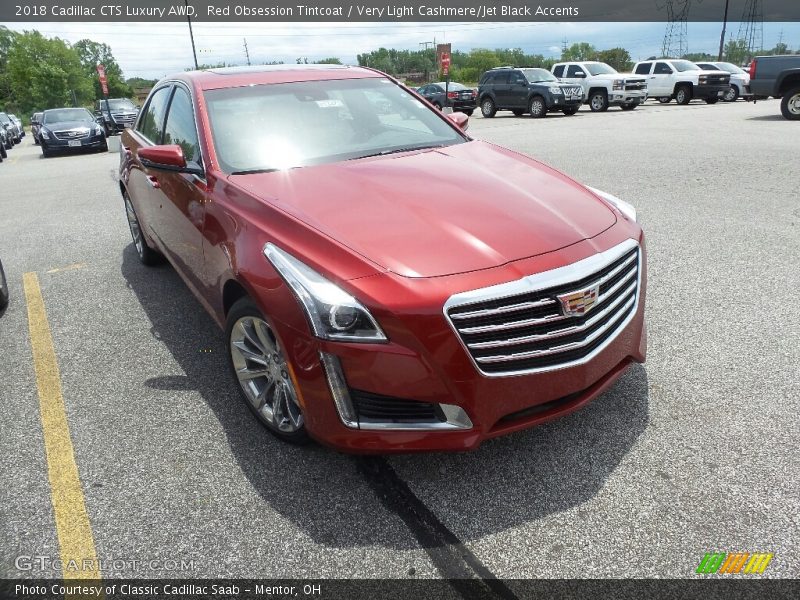 Red Obsession Tintcoat / Very Light Cashmere/Jet Black Accents 2018 Cadillac CTS Luxury AWD