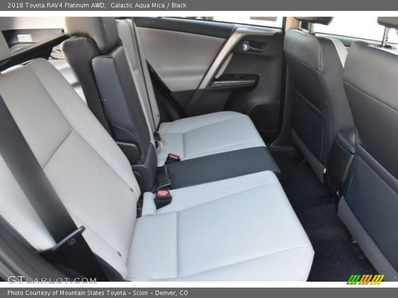 Galactic Aqua Mica / Black 2018 Toyota RAV4 Platinum AWD