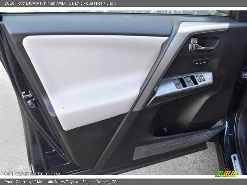Galactic Aqua Mica / Black 2018 Toyota RAV4 Platinum AWD