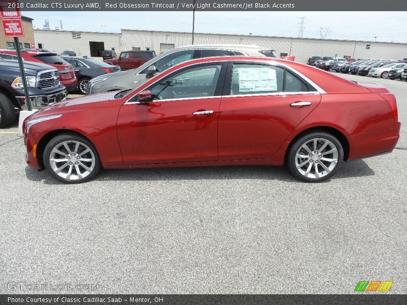 Red Obsession Tintcoat / Very Light Cashmere/Jet Black Accents 2018 Cadillac CTS Luxury AWD