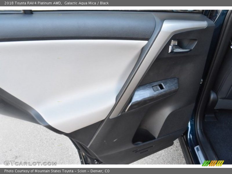 Galactic Aqua Mica / Black 2018 Toyota RAV4 Platinum AWD