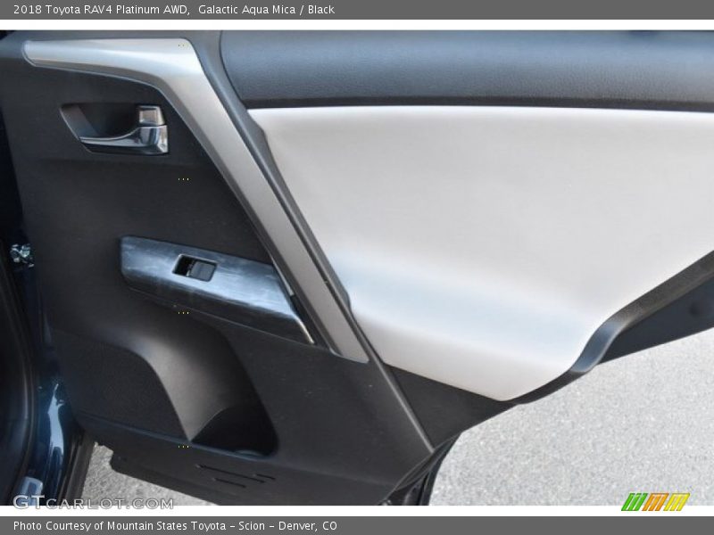Galactic Aqua Mica / Black 2018 Toyota RAV4 Platinum AWD