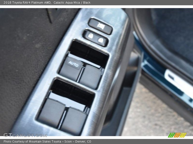 Galactic Aqua Mica / Black 2018 Toyota RAV4 Platinum AWD