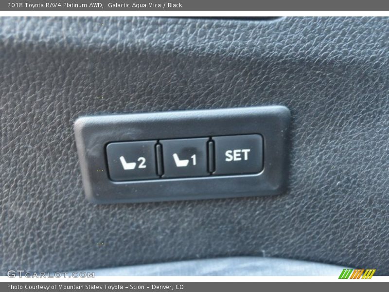 Galactic Aqua Mica / Black 2018 Toyota RAV4 Platinum AWD