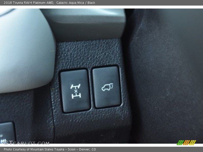 Galactic Aqua Mica / Black 2018 Toyota RAV4 Platinum AWD