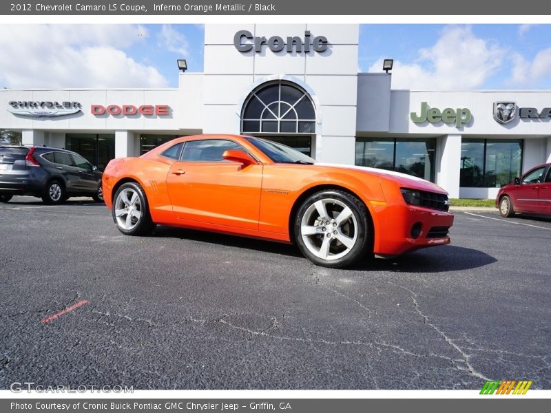 Inferno Orange Metallic / Black 2012 Chevrolet Camaro LS Coupe