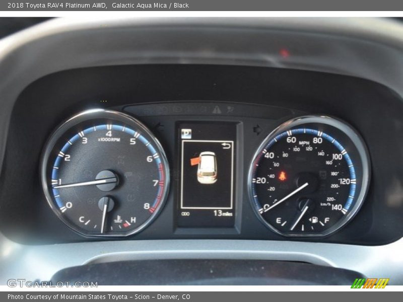 Galactic Aqua Mica / Black 2018 Toyota RAV4 Platinum AWD