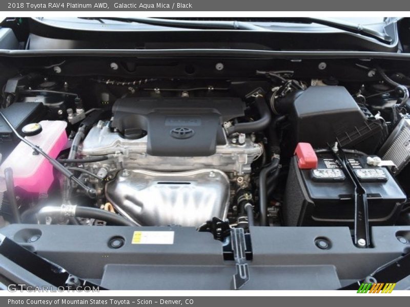 Galactic Aqua Mica / Black 2018 Toyota RAV4 Platinum AWD