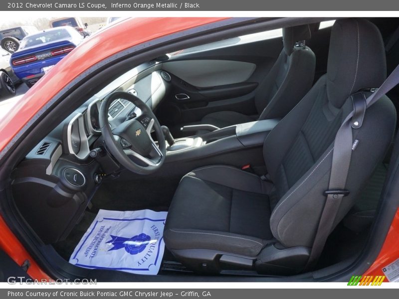 Inferno Orange Metallic / Black 2012 Chevrolet Camaro LS Coupe