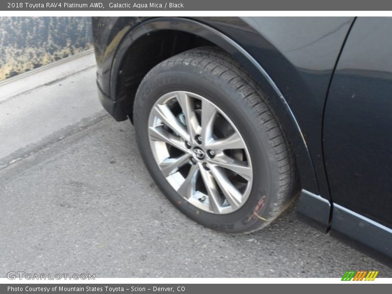Galactic Aqua Mica / Black 2018 Toyota RAV4 Platinum AWD