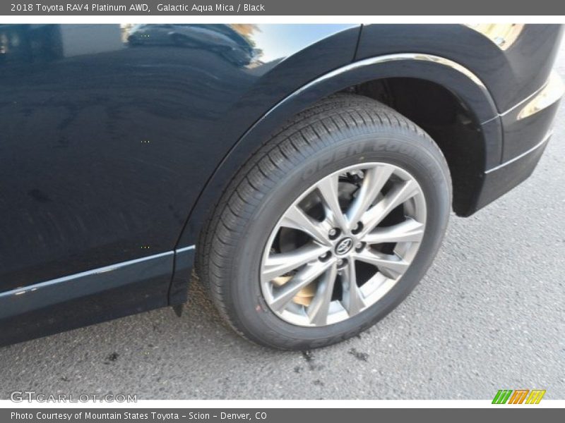 Galactic Aqua Mica / Black 2018 Toyota RAV4 Platinum AWD