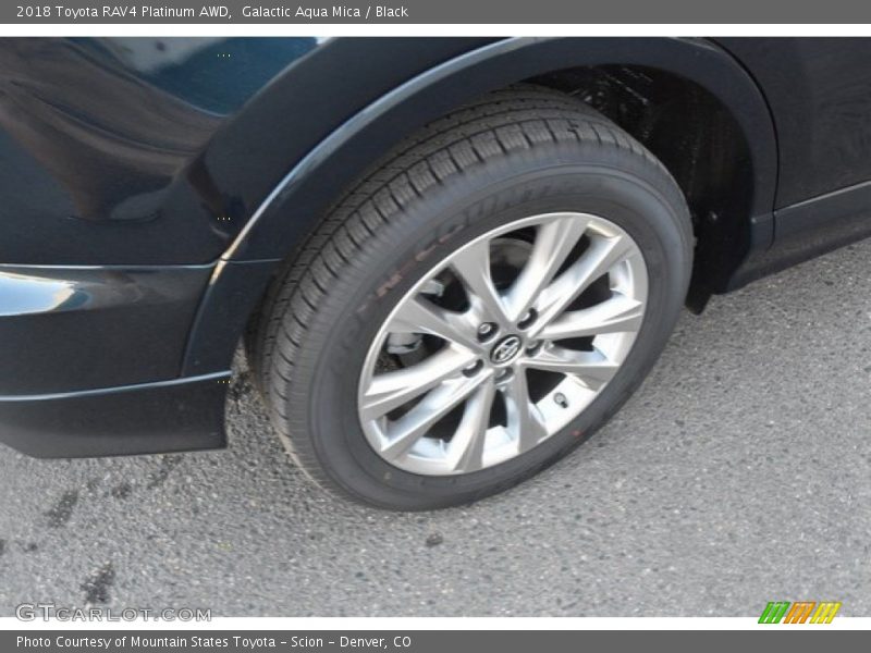 Galactic Aqua Mica / Black 2018 Toyota RAV4 Platinum AWD