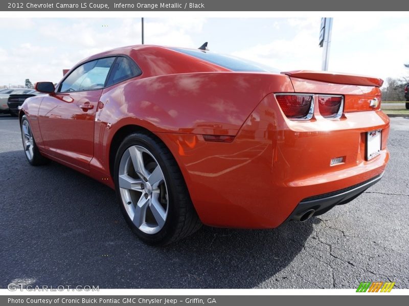 Inferno Orange Metallic / Black 2012 Chevrolet Camaro LS Coupe