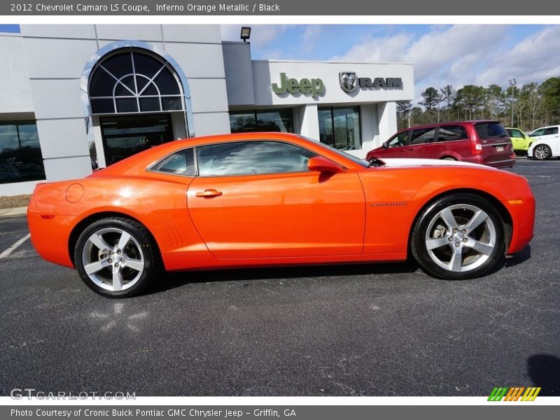Inferno Orange Metallic / Black 2012 Chevrolet Camaro LS Coupe