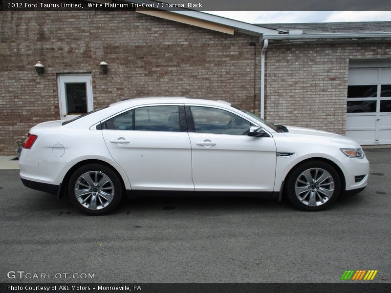 White Platinum Tri-Coat / Charcoal Black 2012 Ford Taurus Limited