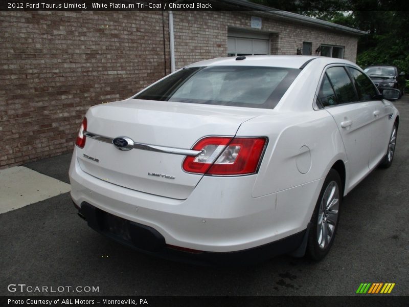 White Platinum Tri-Coat / Charcoal Black 2012 Ford Taurus Limited