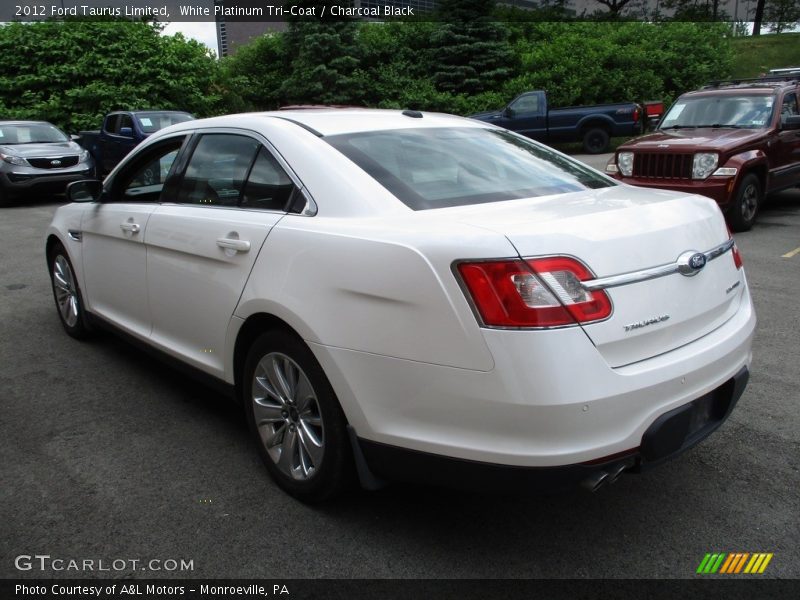 White Platinum Tri-Coat / Charcoal Black 2012 Ford Taurus Limited