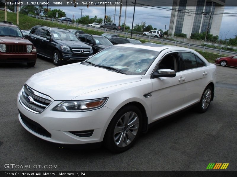 White Platinum Tri-Coat / Charcoal Black 2012 Ford Taurus Limited