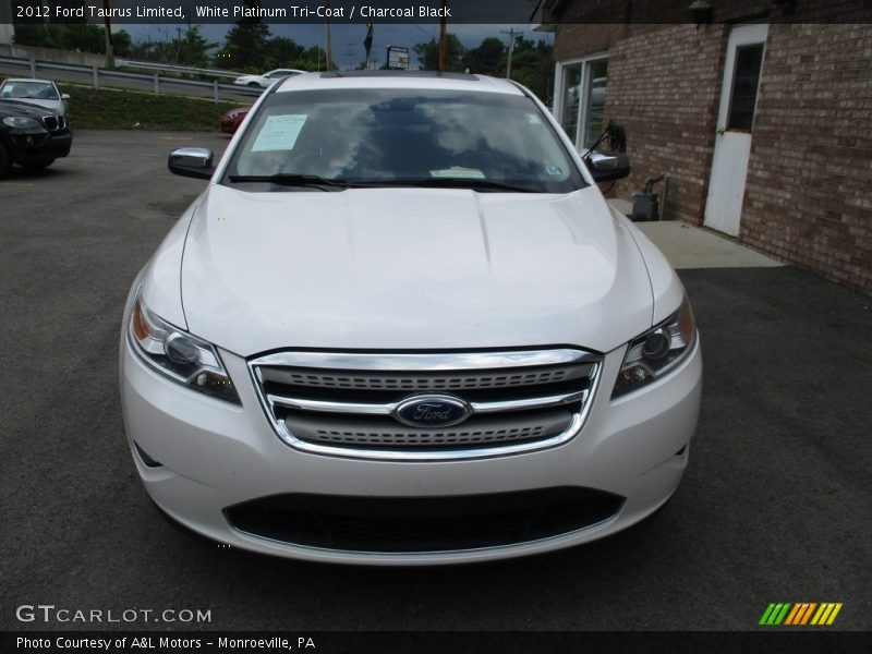 White Platinum Tri-Coat / Charcoal Black 2012 Ford Taurus Limited