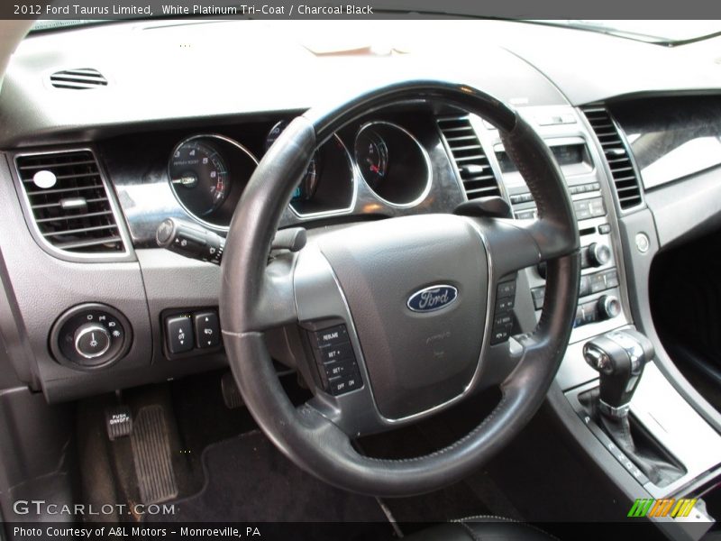 White Platinum Tri-Coat / Charcoal Black 2012 Ford Taurus Limited