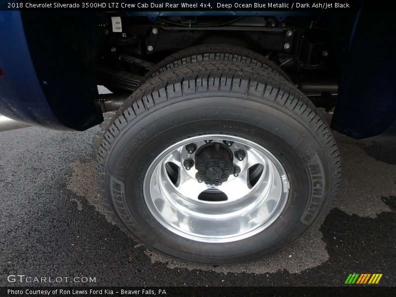 Deep Ocean Blue Metallic / Dark Ash/Jet Black 2018 Chevrolet Silverado 3500HD LTZ Crew Cab Dual Rear Wheel 4x4