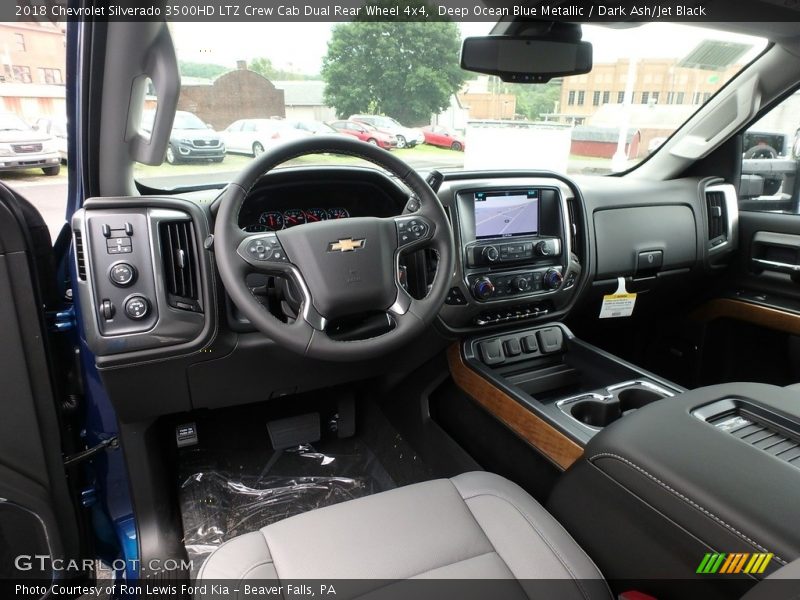 Deep Ocean Blue Metallic / Dark Ash/Jet Black 2018 Chevrolet Silverado 3500HD LTZ Crew Cab Dual Rear Wheel 4x4