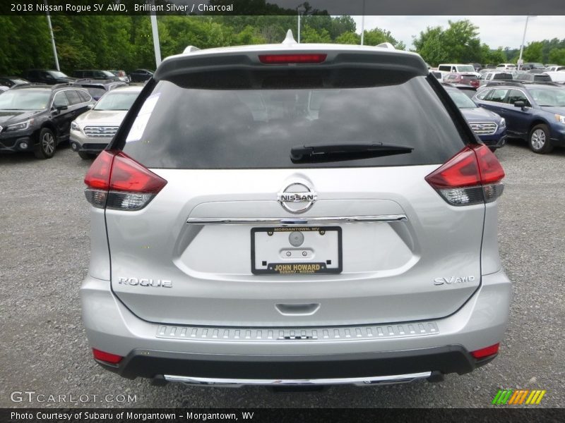 Brilliant Silver / Charcoal 2018 Nissan Rogue SV AWD