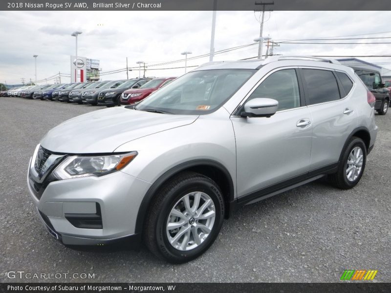 Brilliant Silver / Charcoal 2018 Nissan Rogue SV AWD