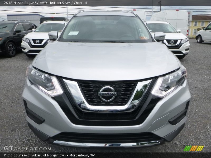 Brilliant Silver / Charcoal 2018 Nissan Rogue SV AWD