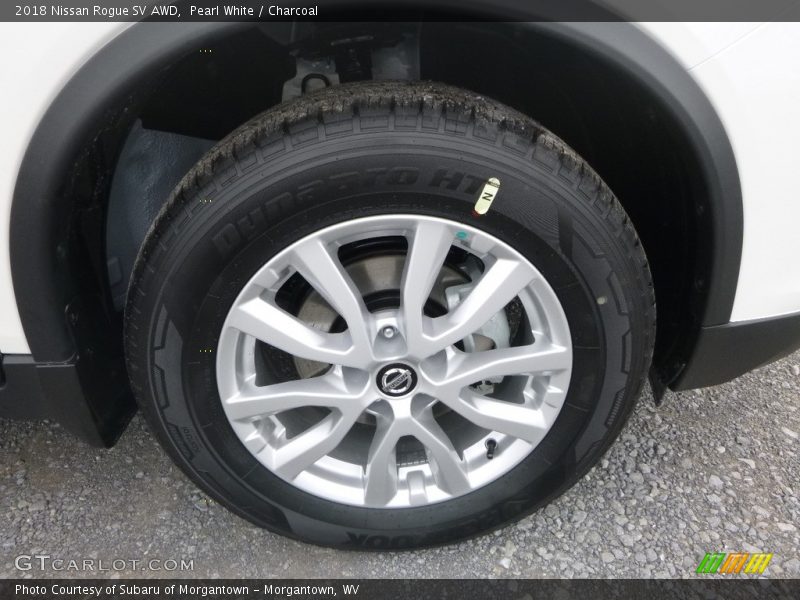 Pearl White / Charcoal 2018 Nissan Rogue SV AWD