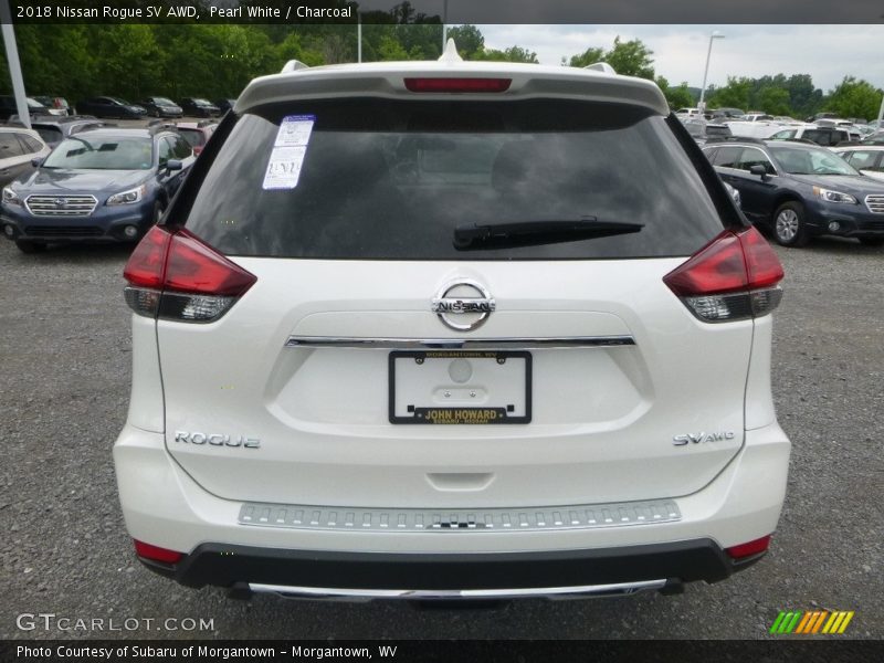 Pearl White / Charcoal 2018 Nissan Rogue SV AWD