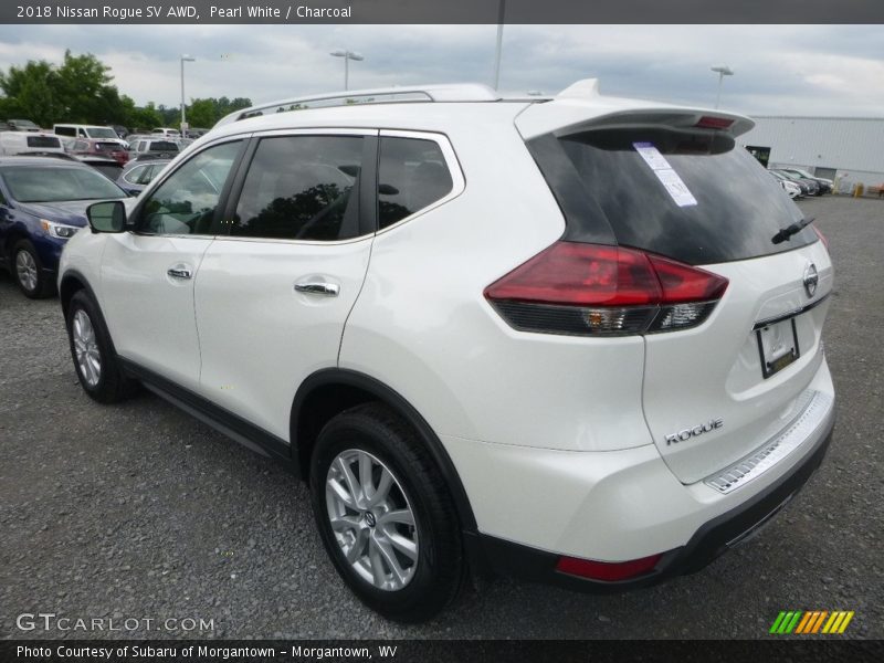 Pearl White / Charcoal 2018 Nissan Rogue SV AWD