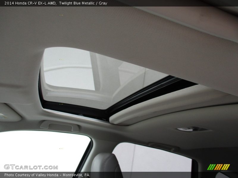 Twilight Blue Metallic / Gray 2014 Honda CR-V EX-L AWD