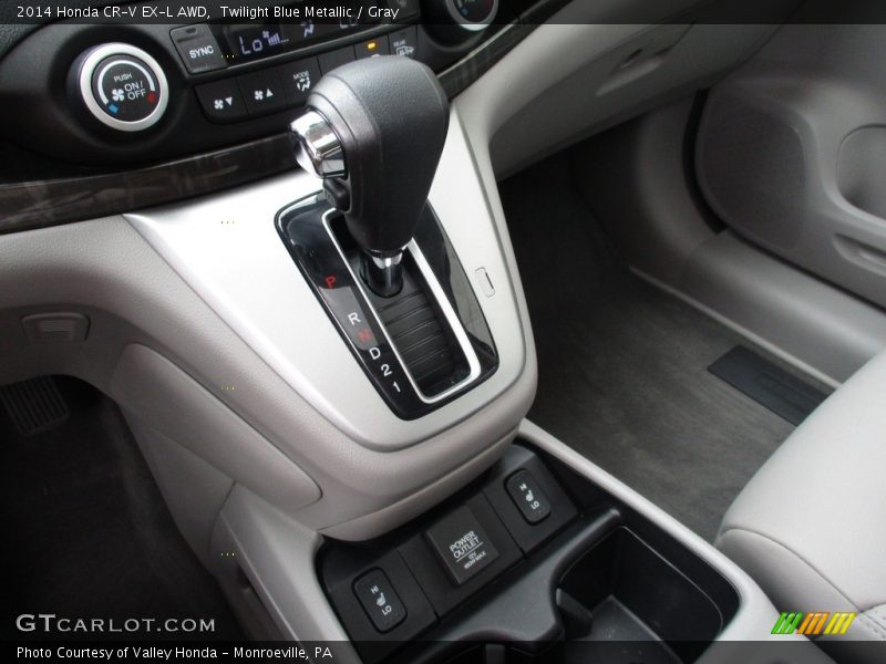 Twilight Blue Metallic / Gray 2014 Honda CR-V EX-L AWD