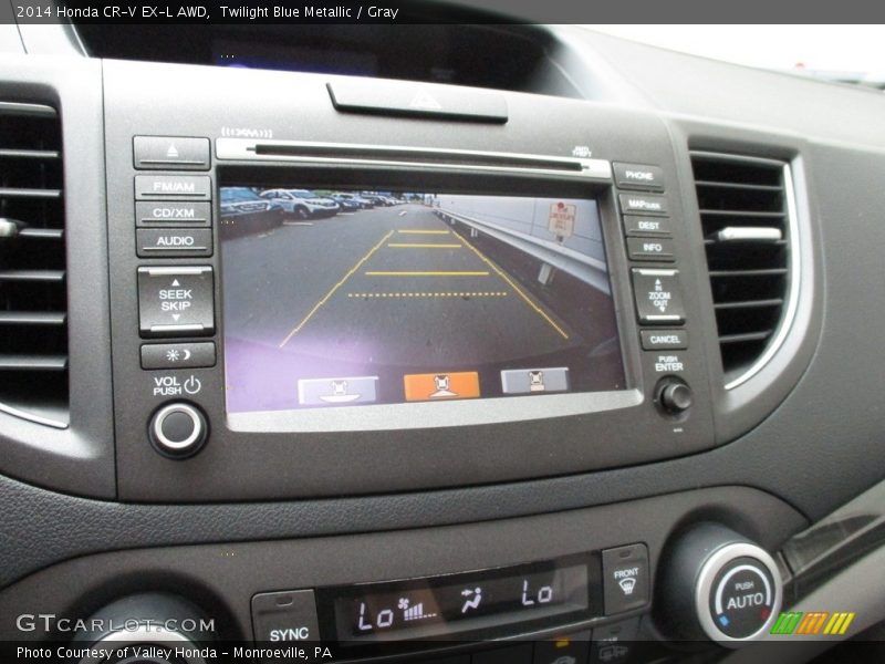Twilight Blue Metallic / Gray 2014 Honda CR-V EX-L AWD