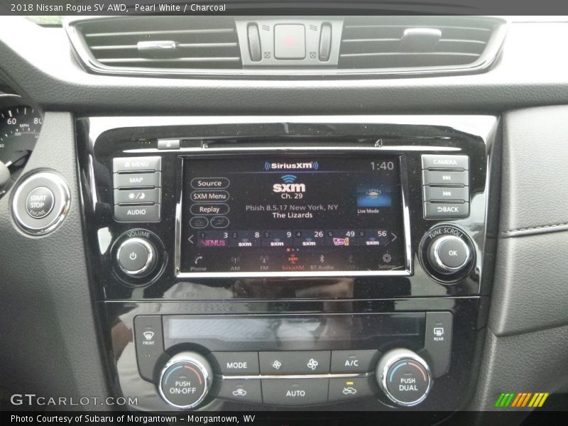 Pearl White / Charcoal 2018 Nissan Rogue SV AWD