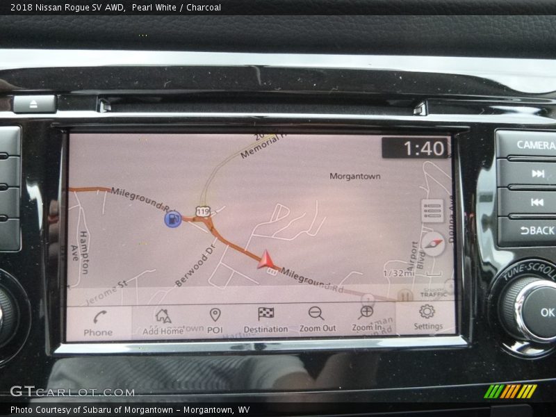 Pearl White / Charcoal 2018 Nissan Rogue SV AWD
