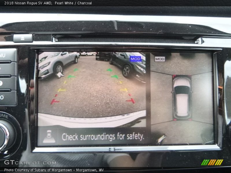 Pearl White / Charcoal 2018 Nissan Rogue SV AWD