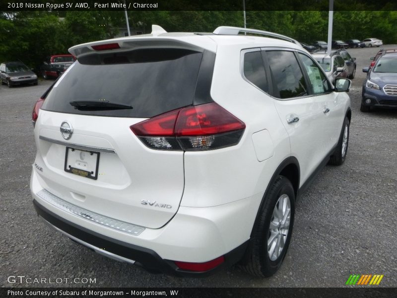 Pearl White / Charcoal 2018 Nissan Rogue SV AWD