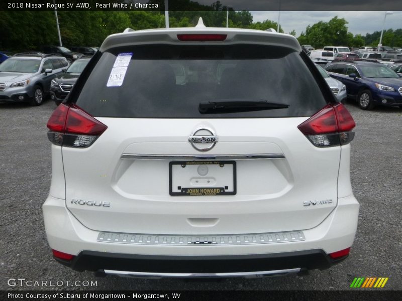 Pearl White / Charcoal 2018 Nissan Rogue SV AWD