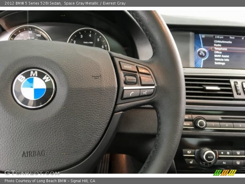 Space Gray Metallic / Everest Gray 2012 BMW 5 Series 528i Sedan
