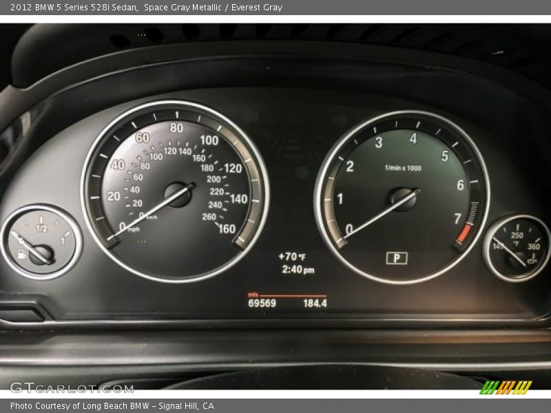 Space Gray Metallic / Everest Gray 2012 BMW 5 Series 528i Sedan