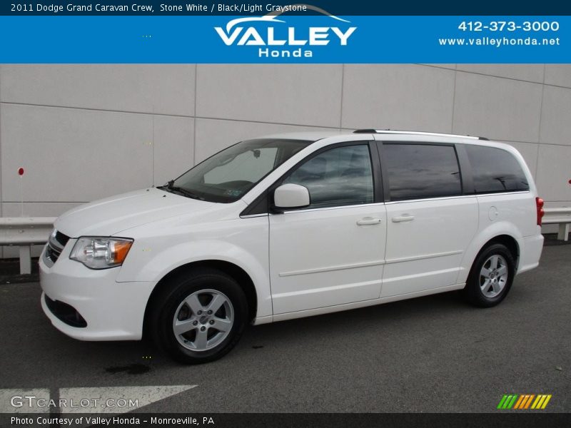 Stone White / Black/Light Graystone 2011 Dodge Grand Caravan Crew